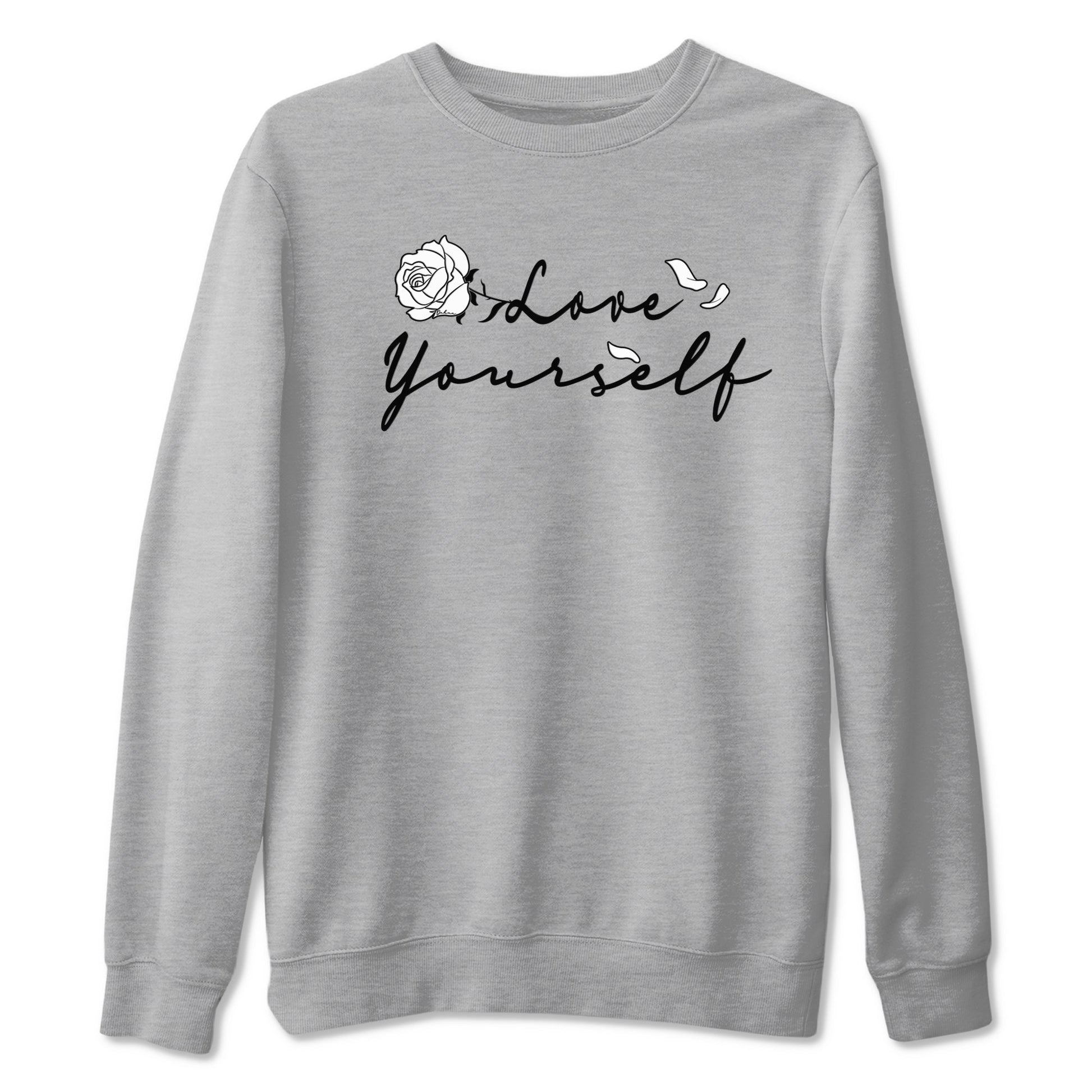 Dunk Low Panda shirt to match jordans Love Yourself sneaker tees Dunk Low Black White SNRT Sneaker Release Tees unisex cotton Heather Grey 2 crew neck shirt
