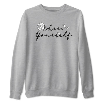 Dunk Low Panda shirt to match jordans Love Yourself sneaker tees Dunk Low Black White SNRT Sneaker Release Tees unisex cotton Heather Grey 2 crew neck shirt