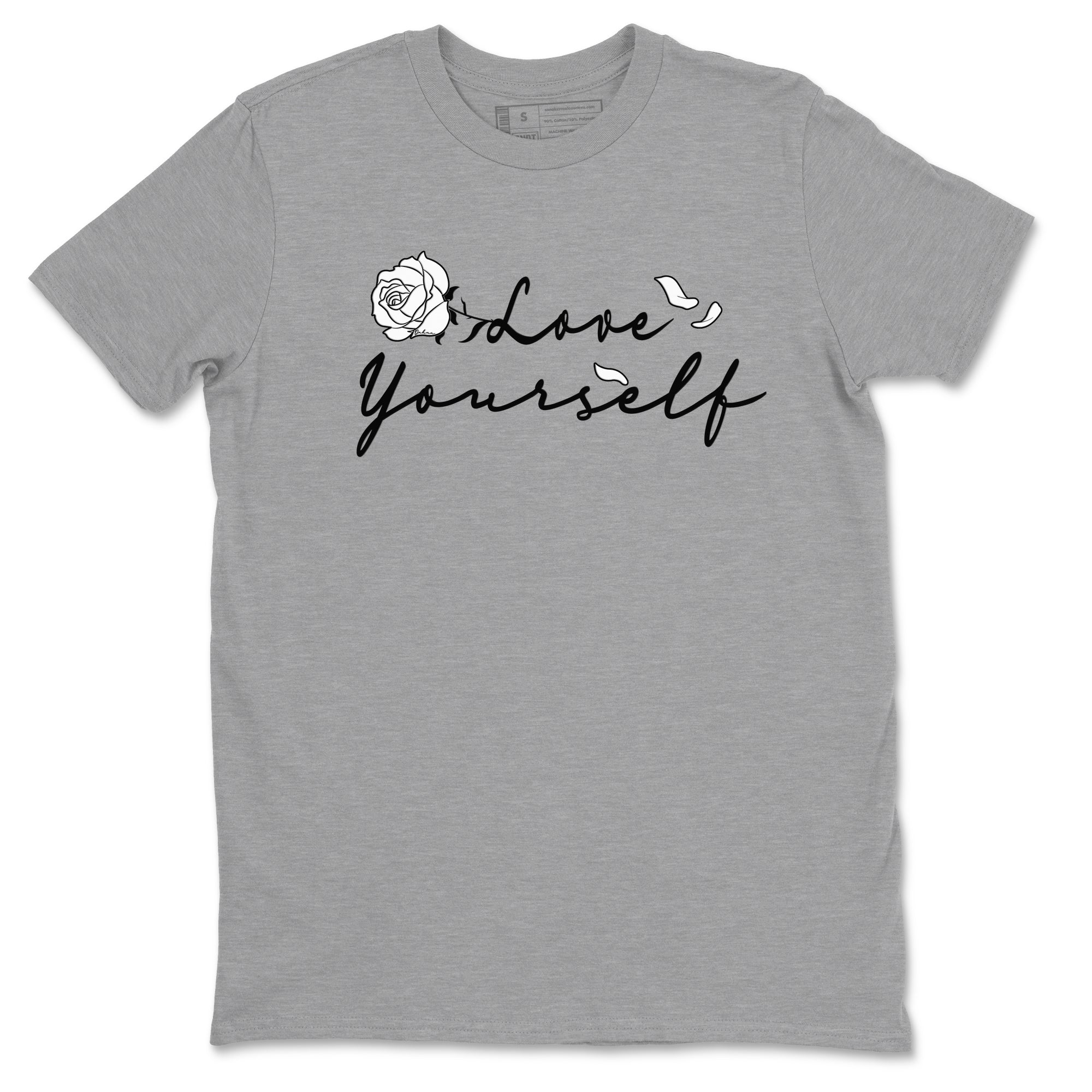 Dunk Low Panda shirt to match jordans Love Yourself sneaker tees Dunk Low Black White SNRT Sneaker Release Tees unisex cotton Heather Grey 2 crew neck shirt