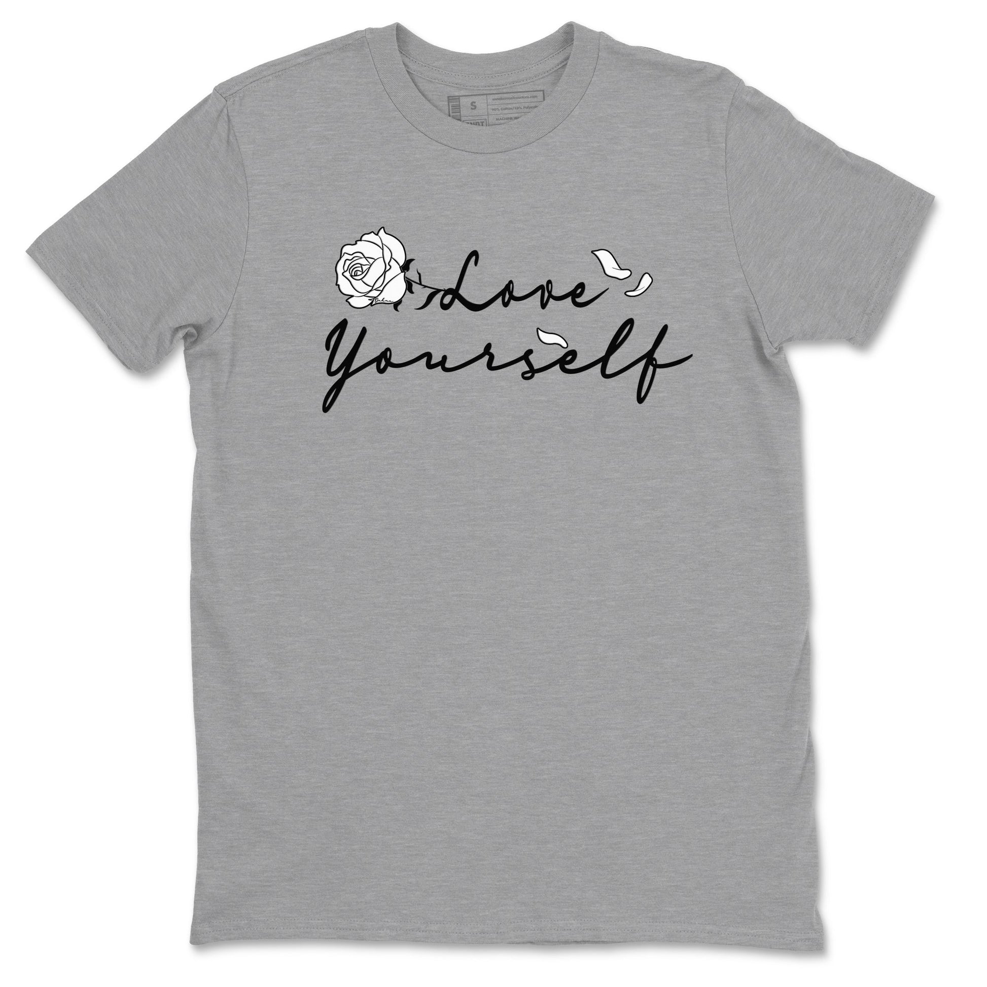Dunk Low Panda shirt to match jordans Love Yourself sneaker tees Dunk Low Black White SNRT Sneaker Release Tees unisex cotton Heather Grey 2 crew neck shirt