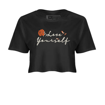 Dunk Low Red Panda shirt to match jordans Love Yourself sneaker tees Dunks Red Panda SNRT Sneaker Tees Sneaker Matching Clothing Brand Black 2 Crop T-Shirt