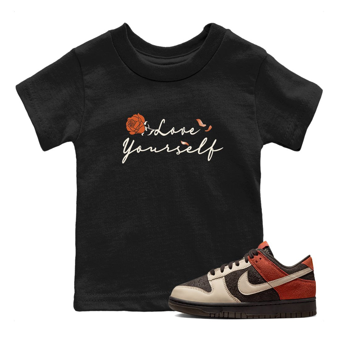 Dunk Low Red Panda shirt to match jordans Love Yourself sneaker tees Dunks Red Panda SNRT Sneaker Tees Sneaker Matching Clothing Brand Baby Toddler Black 1 T-Shirt
