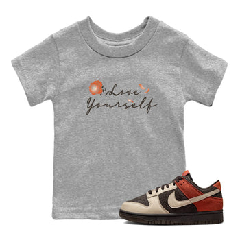 Dunk Low Red Panda shirt to match jordans Love Yourself sneaker tees Dunks Red Panda SNRT Sneaker Tees Sneaker Matching Clothing Brand Baby Toddler Heather Grey 1 T-Shirt
