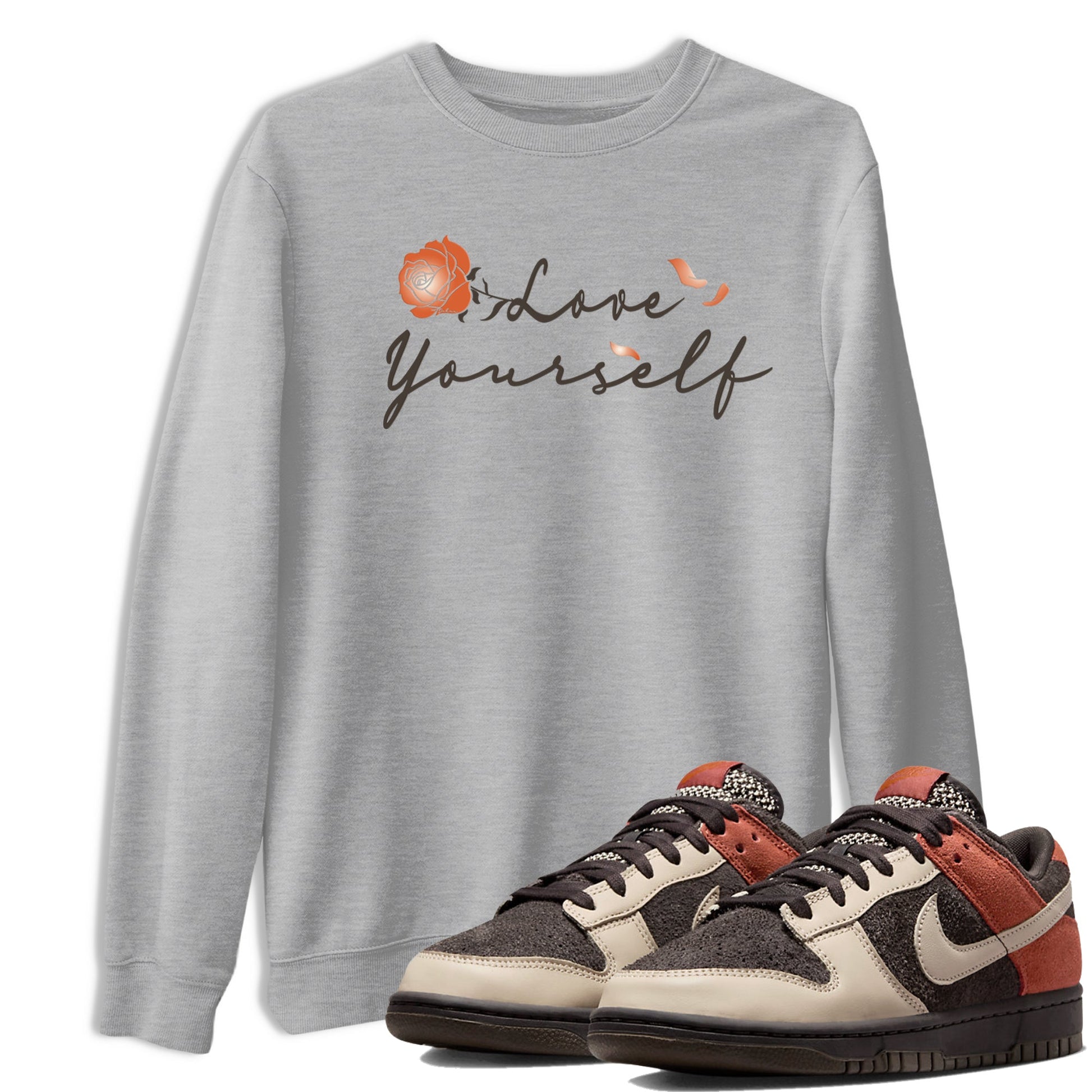 Dunk Low Red Panda shirt to match jordans Love Yourself sneaker tees Dunks Red Panda SNRT Sneaker Tees Sneaker Matching Clothing Brand Unisex Sneaker Tee Heather Grey 1 T-Shirt