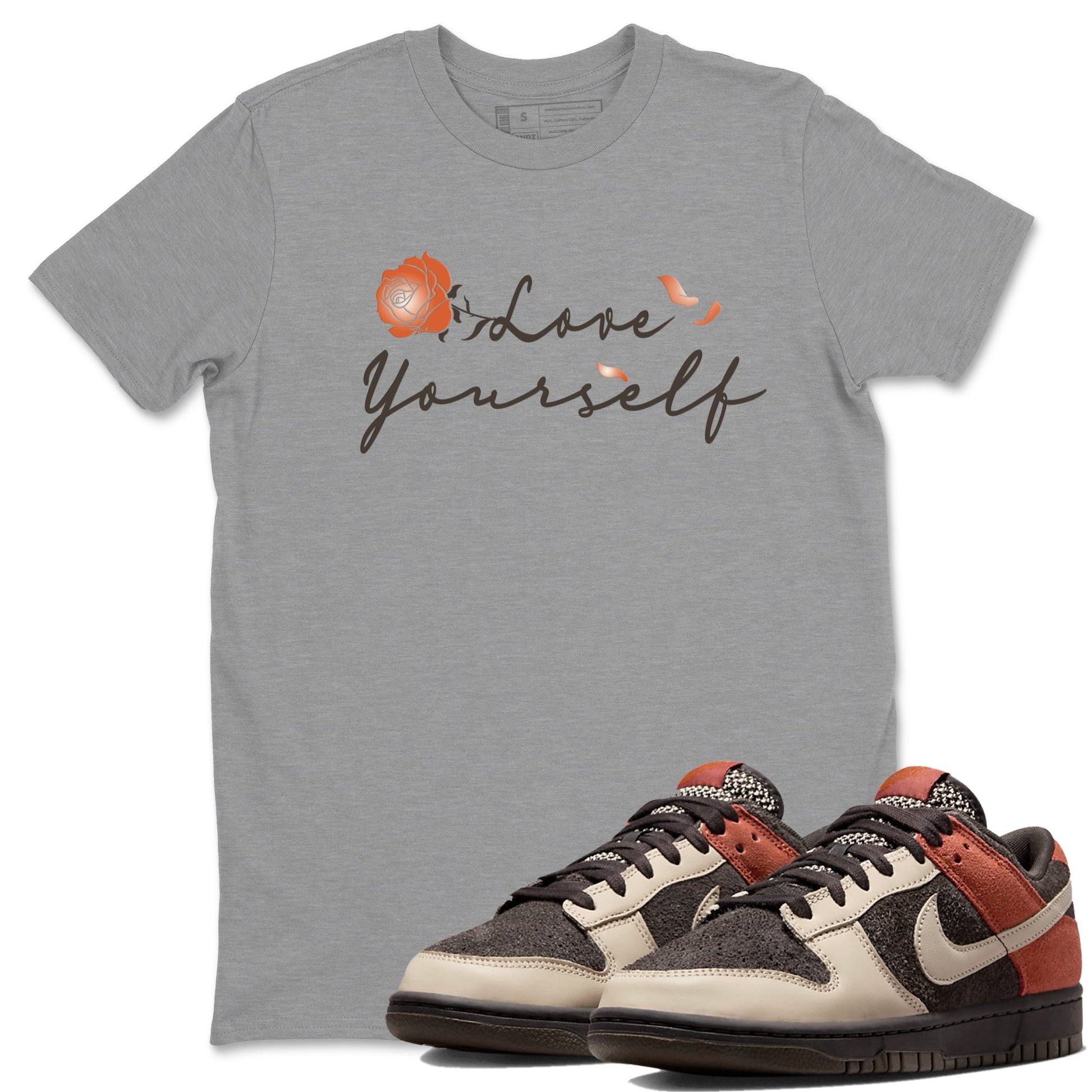 Dunk Low Red Panda shirt to match jordans Love Yourself sneaker tees Dunks Red Panda SNRT Sneaker Tees Sneaker Matching Clothing Brand Unisex Sneaker Tee Heather Grey 1 T-Shirt
