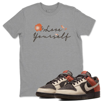 Dunk Low Red Panda shirt to match jordans Love Yourself sneaker tees Dunks Red Panda SNRT Sneaker Tees Sneaker Matching Clothing Brand Unisex Sneaker Tee Heather Grey 1 T-Shirt