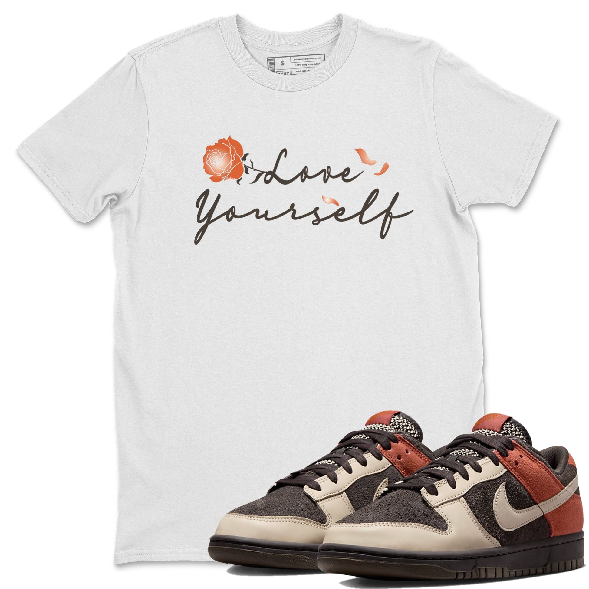 Dunk Low Red Panda shirt to match jordans Love Yourself sneaker tees Dunks Red Panda SNRT Sneaker Tees Sneaker Matching Clothing Brand Unisex Sneaker Tee White 1 T-Shirt