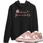 Dunk Low WMNS Rose Whisper shirt to match jordans Love Yourself sneaker tees Dunk Low WMNS Rose Whisper SNRT Sneaker Release Tees Unisex Black 1 T-Shirt