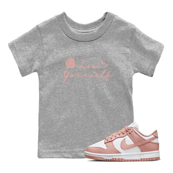 Dunk Low WMNS Rose Whisper shirt to match jordans Love Yourself sneaker tees Dunk Low WMNS Rose Whisper SNRT Sneaker Release Tees Baby Toddler Heather Grey 1 T-Shirt