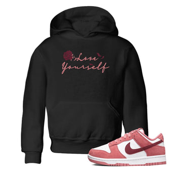 Dunk Valentine's Day shirt to match jordans Love Yourself sneaker tees Special Valentine Shirt Dunk Valentine's Day SNRT sneaker release tees baby toddler Black 1 cotton Shirt