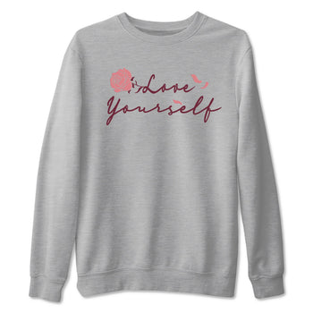 Dunk Valentine's Day shirt to match jordans Love Yourself sneaker tees Special Valentine Shirt Dunk Valentine's Day SNRT Sneaker Release Tees unisex cotton Heather Grey 2 crew neck shirt