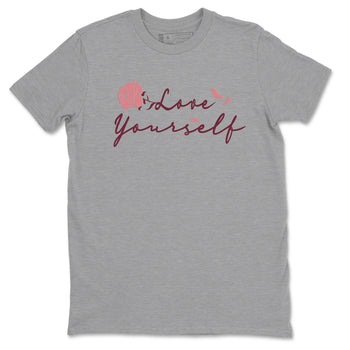 Dunk Valentine's Day shirt to match jordans Love Yourself sneaker tees Special Valentine Shirt Dunk Valentine's Day SNRT Sneaker Release Tees unisex cotton Heather Grey 2 crew neck shirt