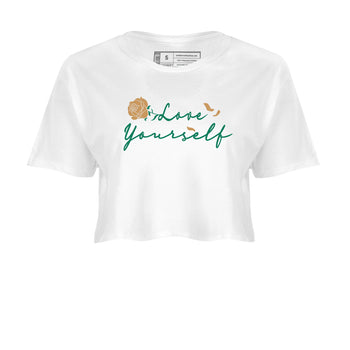 Adidas Samba Collegiate Green Gum shirt to match jordans Love Yourself sneaker tees Samba OG Collegiate Green Gum SNRT Sneaker Release Tees White 2 Crop T-Shirt