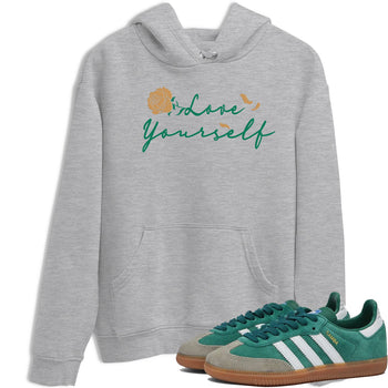 Adidas Samba Collegiate Green Gum shirt to match jordans Love Yourself sneaker tees Samba OG Collegiate Green Gum SNRT Sneaker Release Tees Unisex Heather Grey 1 T-Shirt