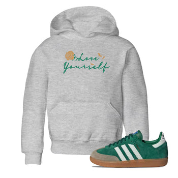Adidas Samba Collegiate Green Gum shirt to match jordans Love Yourself sneaker tees Samba OG Collegiate Green Gum SNRT Sneaker Release Tees Baby Toddler Heather Grey 1 T-Shirt