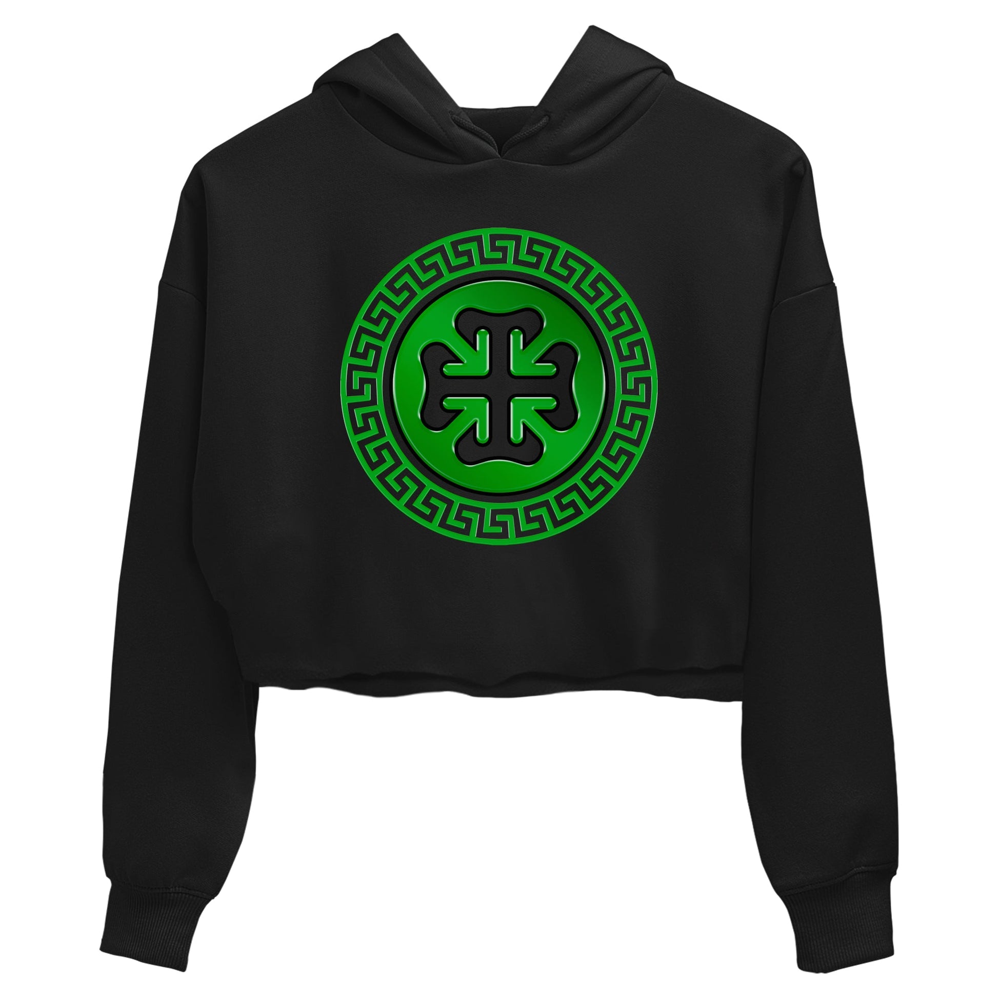Air Jordan 5 Lucky Green shirt to match jordans Lucky Emblem sneaker tees AJ5 Lucky Green SNRT Sneaker Release Tees Black 2 Crop T-Shirt