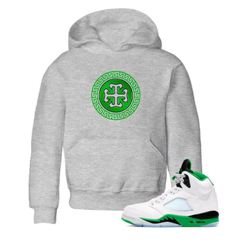 Air Jordan 5 Lucky Green shirt to match jordans Lucky Emblem sneaker tees AJ5 Lucky Green SNRT Sneaker Release Tees Baby Toddler Heather Grey 1 T-Shirt