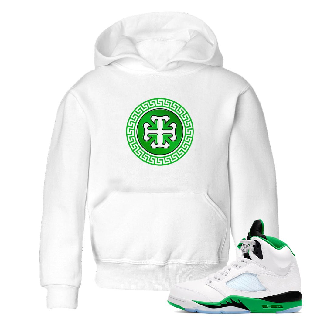 Air Jordan 5 Lucky Green shirt to match jordans Lucky Emblem sneaker tees AJ5 Lucky Green SNRT Sneaker Release Tees Baby Toddler White 1 T-Shirt