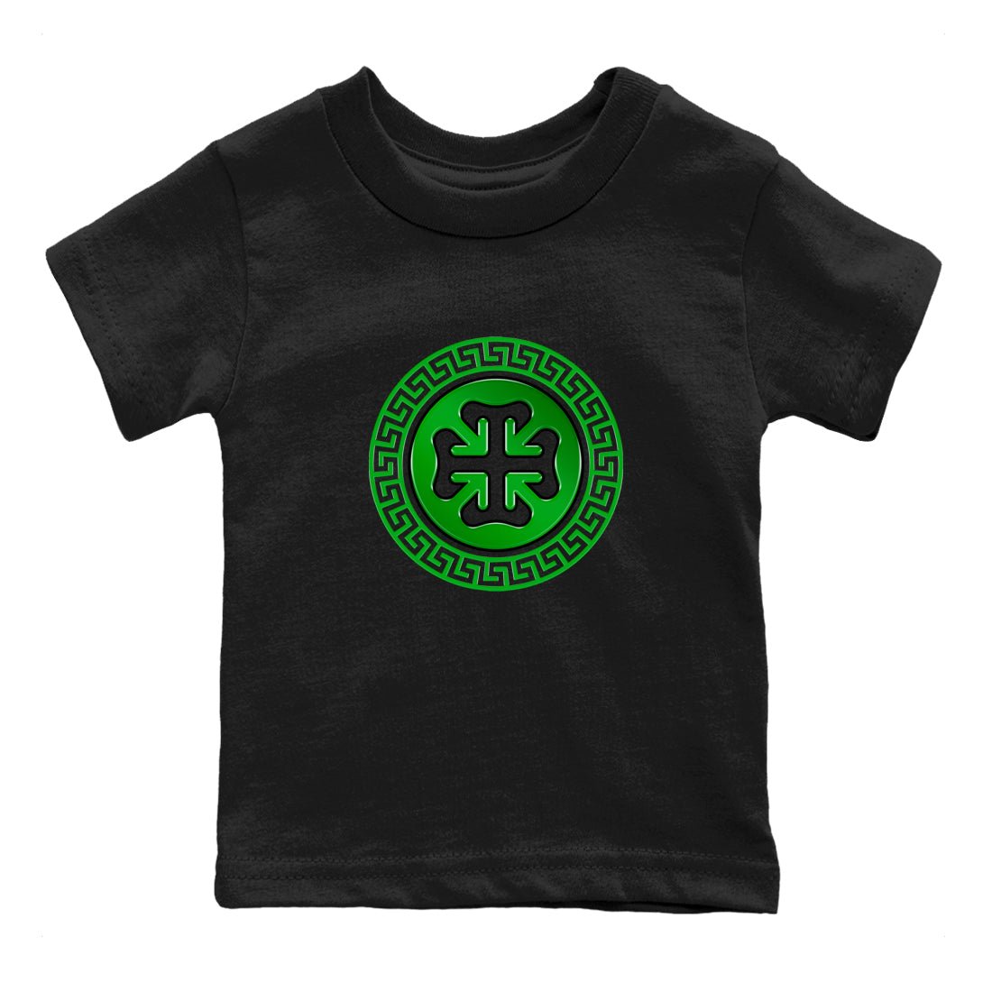 Air Jordan 5 Lucky Green shirt to match jordans Lucky Emblem sneaker tees AJ5 Lucky Green SNRT Sneaker Release Tees Baby Toddler Black 2 T-Shirt