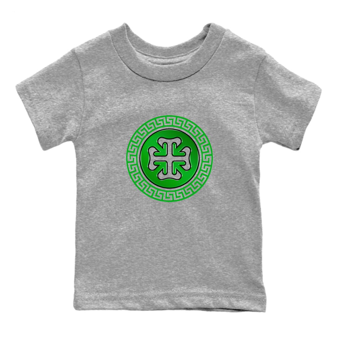 Air Jordan 5 Lucky Green shirt to match jordans Lucky Emblem sneaker tees AJ5 Lucky Green SNRT Sneaker Release Tees Baby Toddler Heather Grey 2 T-Shirt