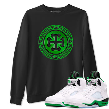 Air Jordan 5 Lucky Green shirt to match jordans Lucky Emblem sneaker tees AJ5 Lucky Green SNRT Sneaker Release Tees Unisex Black 1 T-Shirt
