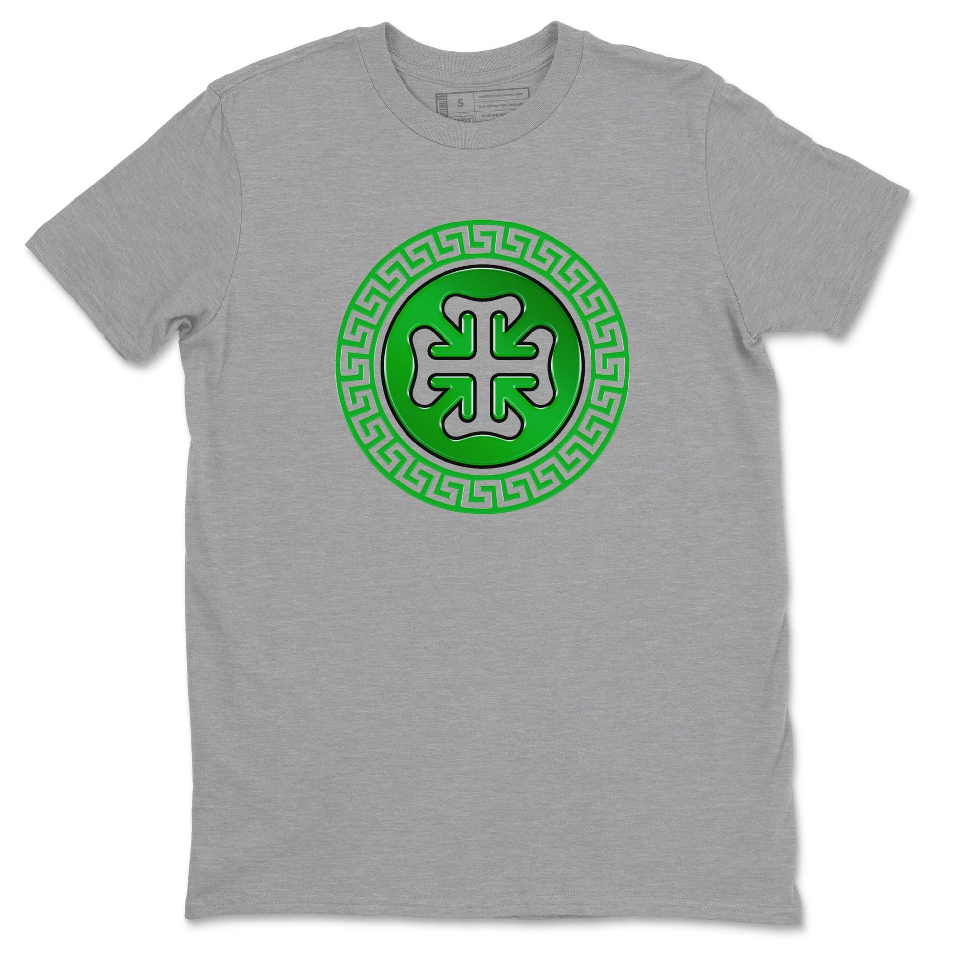 Air Jordan 5 Lucky Green shirt to match jordans Lucky Emblem sneaker tees AJ5 Lucky Green SNRT Sneaker Release Tees Unisex Heather Grey 2 T-Shirt