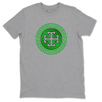 Air Jordan 5 Lucky Green shirt to match jordans Lucky Emblem sneaker tees AJ5 Lucky Green SNRT Sneaker Release Tees Unisex Heather Grey 2 T-Shirt