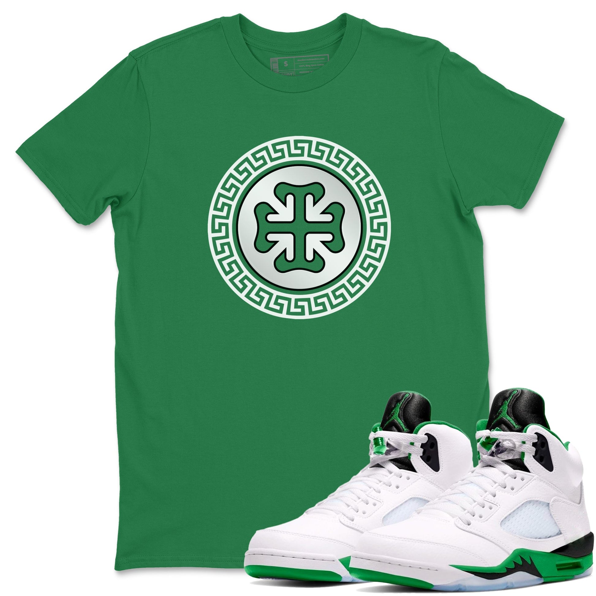 Air Jordan 5 Lucky Green shirt to match jordans Lucky Emblem sneaker tees AJ5 Lucky Green SNRT Sneaker Release Tees Unisex Kelly Green 1 T-Shirt