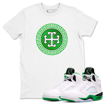 Air Jordan 5 Lucky Green shirt to match jordans Lucky Emblem sneaker tees AJ5 Lucky Green SNRT Sneaker Release Tees Unisex White 1 T-Shirt