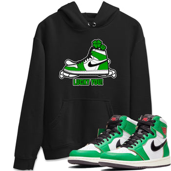 Air Jordan 1 Lucky Green shirt to match jordans Lucky You sneaker tees AJ1 Lucky Green SNRT Sneaker Release Tees Unisex Black 1 T-Shirt
