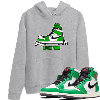 Air Jordan 1 Lucky Green shirt to match jordans Lucky You sneaker tees AJ1 Lucky Green SNRT Sneaker Release Tees Unisex Heather Grey 1 T-Shirt