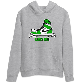 Air Jordan 1 Lucky Green shirt to match jordans Lucky You sneaker tees AJ1 Lucky Green SNRT Sneaker Release Tees Unisex Heather Grey 2 T-Shirt