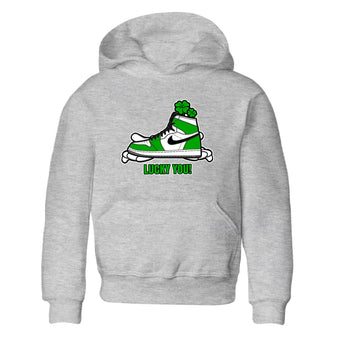 Air Jordan 1 Lucky Green shirt to match jordans Lucky You sneaker tees AJ1 Lucky Green SNRT Sneaker Release Tees Baby Toddler Heather Grey 2 T-Shirt