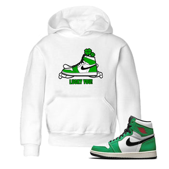 Air Jordan 1 Lucky Green shirt to match jordans Lucky You sneaker tees AJ1 Lucky Green SNRT Sneaker Release Tees Baby Toddler White 1 T-Shirt