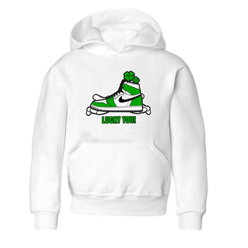 Air Jordan 1 Lucky Green shirt to match jordans Lucky You sneaker tees AJ1 Lucky Green SNRT Sneaker Release Tees Baby Toddler White 2 T-Shirt