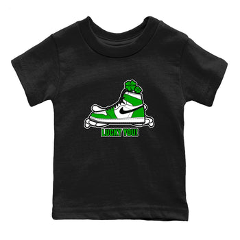 Air Jordan 1 Lucky Green shirt to match jordans Lucky You sneaker tees AJ1 Lucky Green SNRT Sneaker Release Tees Baby Toddler Black 2 T-Shirt