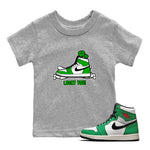 Air Jordan 1 Lucky Green shirt to match jordans Lucky You sneaker tees AJ1 Lucky Green SNRT Sneaker Release Tees Baby Toddler Heather Grey 1 T-Shirt