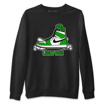 Air Jordan 1 Lucky Green shirt to match jordans Lucky You sneaker tees AJ1 Lucky Green SNRT Sneaker Release Tees Unisex Black 2 T-Shirt