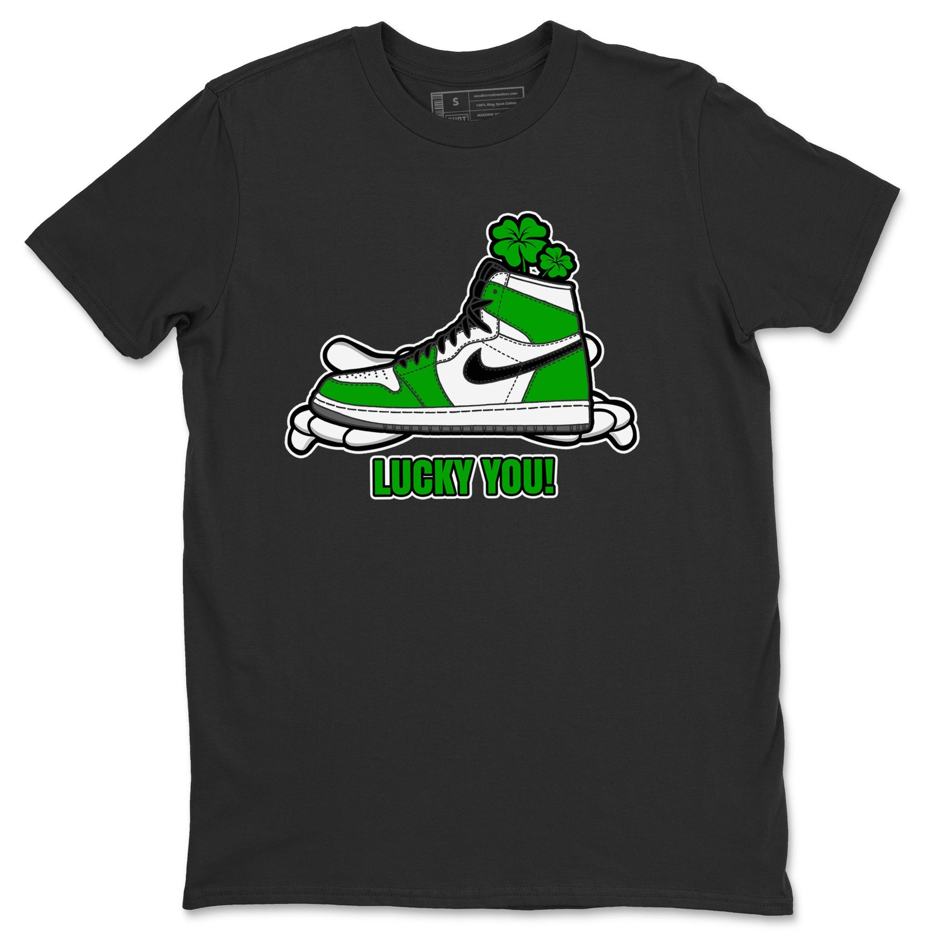Air Jordan 1 Lucky Green shirt to match jordans Lucky You sneaker tees AJ1 Lucky Green SNRT Sneaker Release Tees Unisex Black 2 T-Shirt