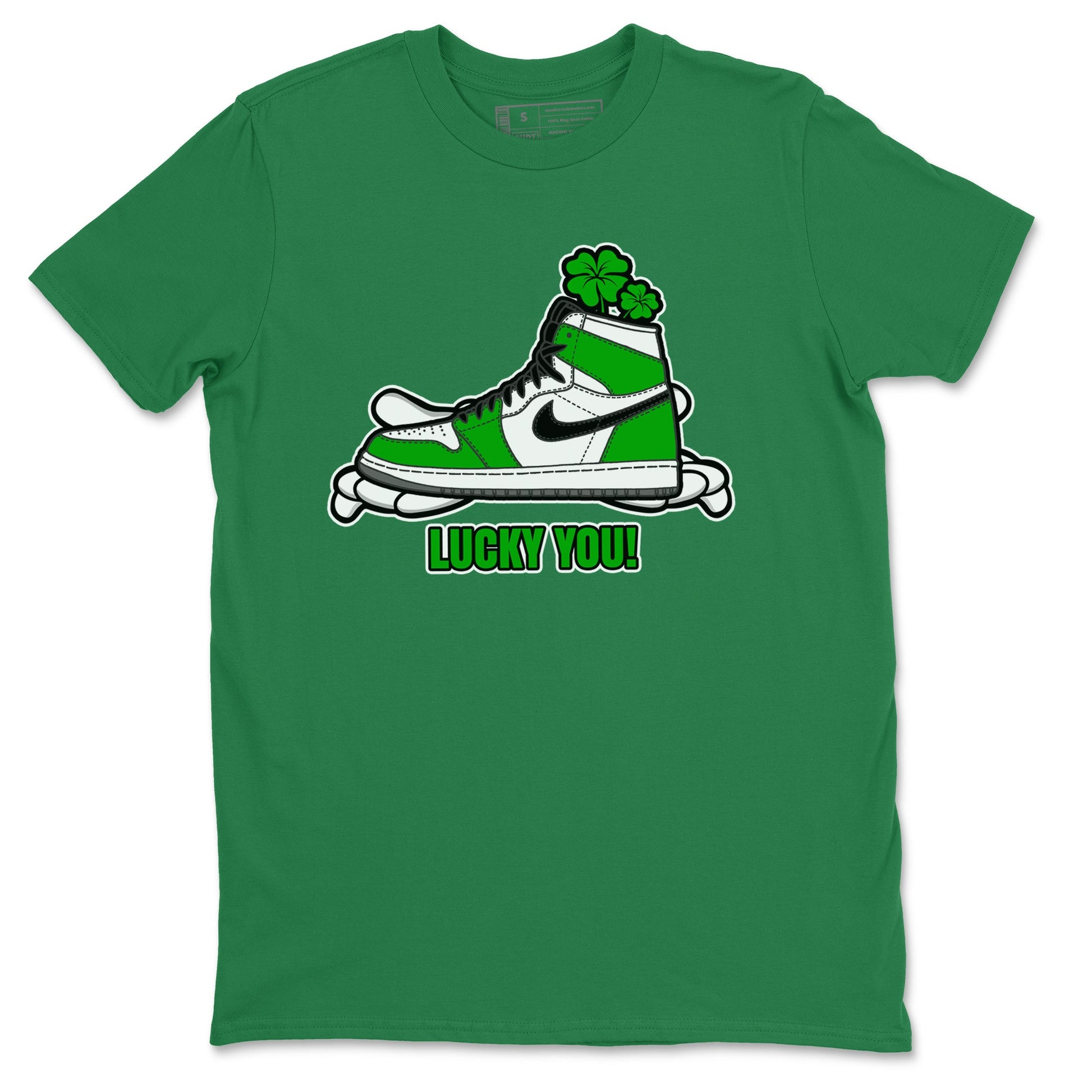 Air Jordan 1 Lucky Green shirt to match jordans Lucky You sneaker tees AJ1 Lucky Green SNRT Sneaker Release Tees Unisex Kelly Green 2 T-Shirt