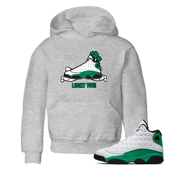 Air Jordan 13 Lucky Green shirt to match jordans Lucky You sneaker tees AJ13 Lucky Green SNRT Sneaker Release Tees Baby Toddler Heather Grey 1 T-Shirt