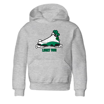 Air Jordan 13 Lucky Green shirt to match jordans Lucky You sneaker tees AJ13 Lucky Green SNRT Sneaker Release Tees Baby Toddler Heather Grey 2 T-Shirt