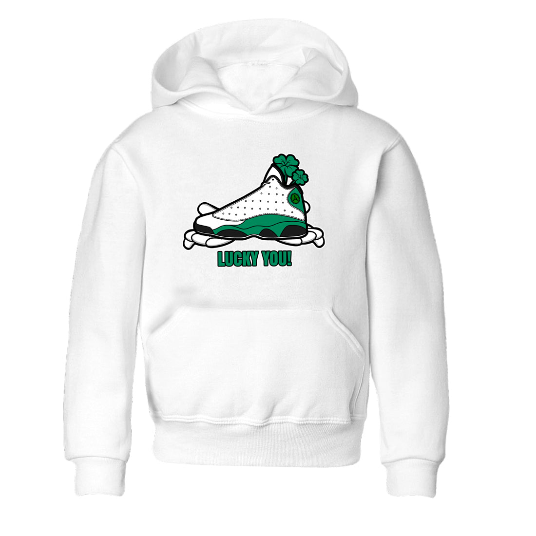 Air Jordan 13 Lucky Green shirt to match jordans Lucky You sneaker tees AJ13 Lucky Green SNRT Sneaker Release Tees Baby Toddler White 2 T-Shirt