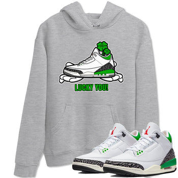 Air Jordan 3 Lucky Green shirt to match jordans Lucky You sneaker tees AJ3 Lucky Green SNRT Sneaker Release Tees Unisex Heather Grey 1 T-Shirt