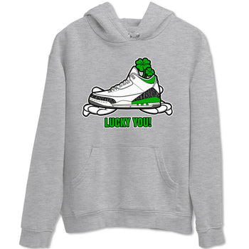 Air Jordan 3 Lucky Green shirt to match jordans Lucky You sneaker tees AJ3 Lucky Green SNRT Sneaker Release Tees Unisex Heather Grey 2 T-Shirt