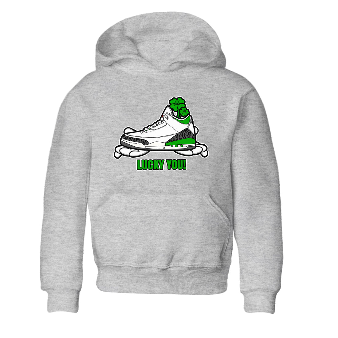 Air Jordan 3 Lucky Green shirt to match jordans Lucky You sneaker tees AJ3 Lucky Green SNRT Sneaker Release Tees Baby Toddler Heather Grey 2 T-Shirt
