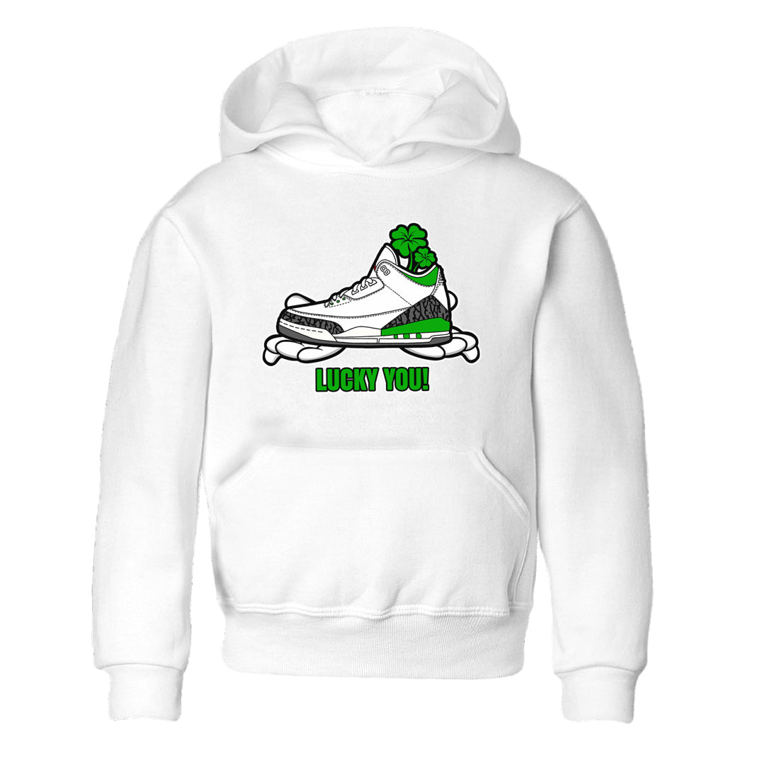 Air Jordan 3 Lucky Green shirt to match jordans Lucky You sneaker tees AJ3 Lucky Green SNRT Sneaker Release Tees Baby Toddler White 2 T-Shirt