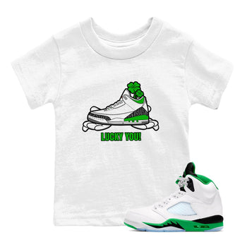 Air Jordan 3 Lucky Green shirt to match jordans Lucky You sneaker tees AJ3 Lucky Green SNRT Sneaker Release Tees Baby Toddler White 1 T-Shirt