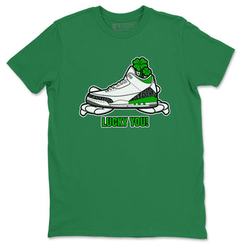 Air Jordan 3 Lucky Green shirt to match jordans Lucky You sneaker tees AJ3 Lucky Green SNRT Sneaker Release Tees Unisex Kelly Green 2 T-Shirt
