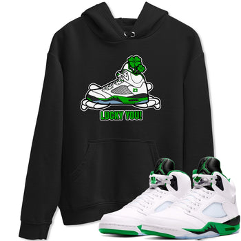 Air Jordan 5 Lucky Green shirt to match jordans Lucky You sneaker tees AJ5 Lucky Green SNRT Sneaker Release Tees Unisex Black 1 T-Shirt